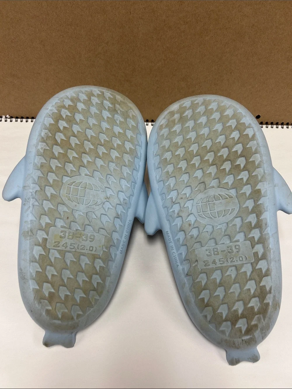 Kids Shark Slip-On One-Piece Clog - Light Blue